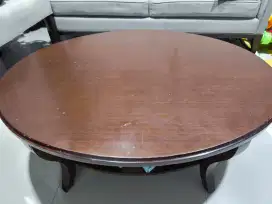 Meja Kopi Bundar Rosewood Klasik - Elegan &Klasik untuk Ruang Tamu