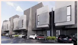 TOWNHOUSE EKSLUSIVE FULL BATA MERAH SEMI FURNISH DI JATIBENING CAMAN