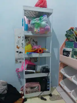 Rak putih serbaguna 5 tingkat