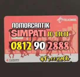 (bisa COD) Nomor Cantik Kartu TELKOMSEL SIMPATI 10 DIGIT HOKI 888
