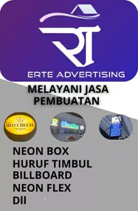 Neon box & Huruf timbul murah