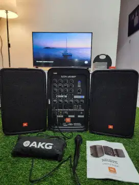 JBL EON 208P HARMAN , Kondisi LIKE NEW
, Fullsett lengkap semua ,