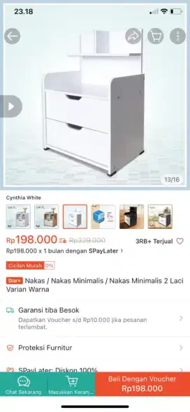 Nakas minimalis 2 laci