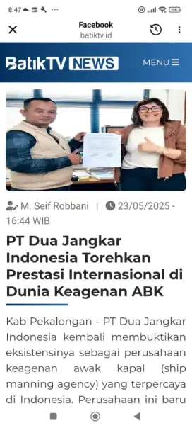 Di butuhkan ABK untuk berkerja di kapal perikanan