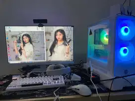 jual pc gaming 1 set termasuk handset kamera,spiker dan adapture