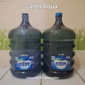 Galon Aqua 19 Liter Kosong dan Isi Air Siap Pakai