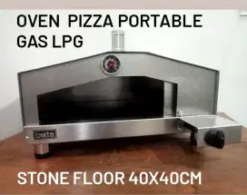 Oven Pizza Portable Gas LPG Double Burner Floor 40x40cm
