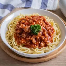 Sphagetti Vegetarian bolognese vegan/halal