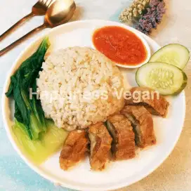 Nasi ayam vegetarian/vegan/halal