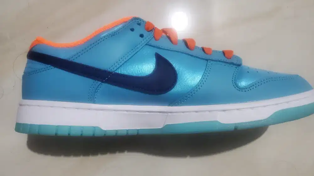 Sepatu import NIKE dunk low SE Baltic Blue & Total Orange