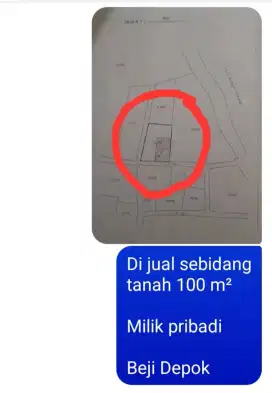DI JUAL SEBIDANG TANAH 100 m²