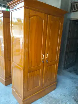 Lemari dua pintu jati 1mx190x50