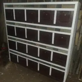 Kandang burung merpati 20 pintu ukuran 30x30 persegi