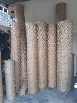 Anyaman bambu motif full kulit