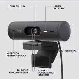 Jual cepet webcam logitech brio500 black full HD