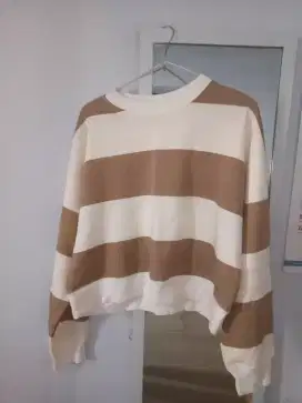 Kaos crop zano stripe besar