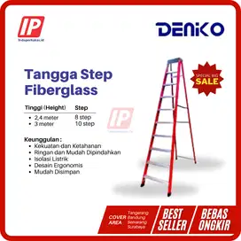 Jual Tangga PLN Fiberglass Step Denko Semarang Tinggi 2,4 dan 3 Meter