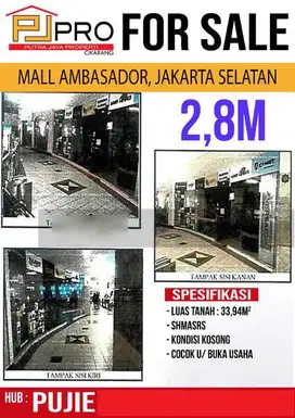 DIJUAL KIOS MALL AMBASADOR, JAKARTA SELATAN