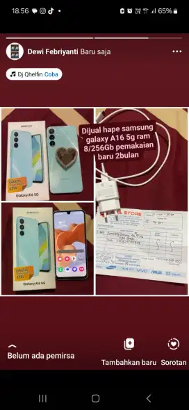 Dijual hape samsung galaxy a16 5g ram 8/285gb