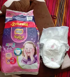 Popok anak night pants merk Sensi untuk girls 4 Xl
