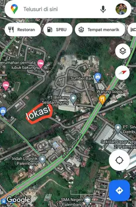 Tanah 1000 m2 di Sukarno Hatta di jual cepat