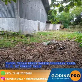 Dijual Tanah Bekas Pabrik Gulungan Kabel di Jl. Ry Cukang Galih