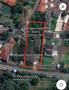 Dijual tanah di Kesatrian Rengas Ciputat Timur Tangerang Selatan.