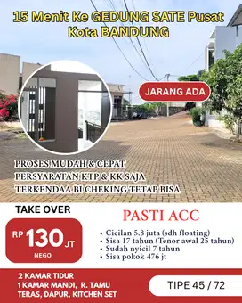 Rumah Take over Strategis Padasuka Saung Udjo 20 menit Ke Gedung Sate