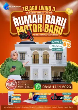 Rumah pintar 2 Lantai, di jagakarsa jakarta selatan 5 menit menuju Tol
