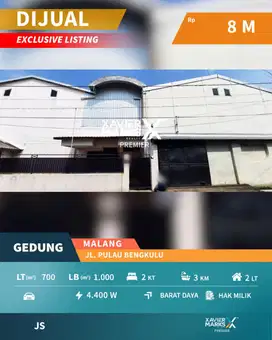 Dijual Ruang Usaha Aktif Pusat Kota di Jl Bengkulu Malang