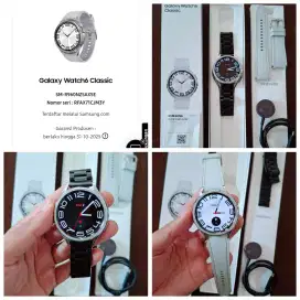 Samsung Watch 6 Classic 47mm Silver Garansi ON Mulusfullset Smartwatch