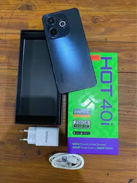 Infinix Hot 40i Ram 8/256GB (Starlit Black) Fullset Segel Like New