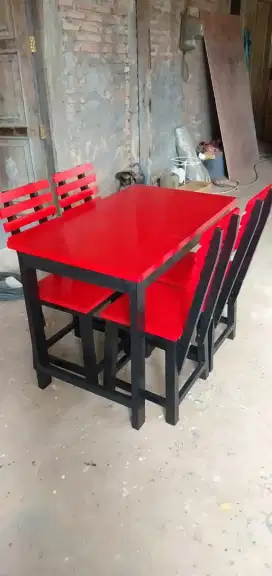 Set meja kursi kedai, angkringan, warung makan