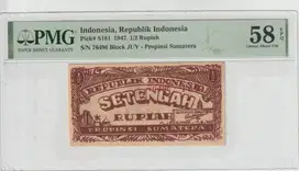 Uang PMG ORIDA 1947 - Setengah Rupiah