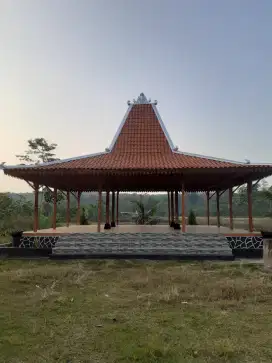 Pendopo joglo kayu jati 8x9 mter plus pasang