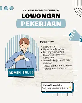 Dicari Admin Property