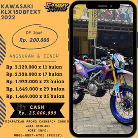 KLX 150 BF SE EXT 2022 ODO 2000km CASHBACK 200K