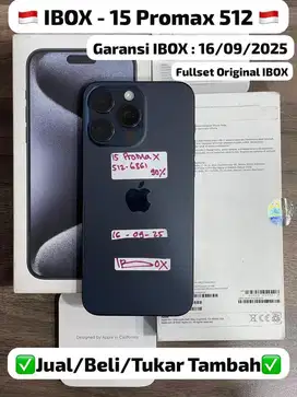 Iphone 15 Promax 512 Gb Blue Titanium Ibox Garansi On