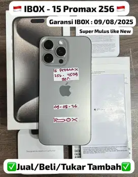 Iphone 15 Promax 256 Gb Natural Titanium Ibox Garansi On
