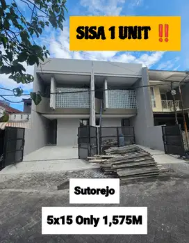 SISA 1UNIT. BARU GRESS RUMAH SUTOREJO MULYOREJO MODERN MINIMALIS