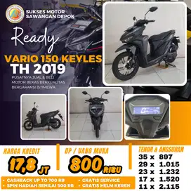 CASH KREDIT HONDA VARIO 150 KEYLES THN 2019 UNIT MULUS BERGARANSI