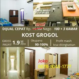 Jual Rugi.Rumah Kost 100 Kamar PENUH dkt Trisakti dan Untar, Grogol