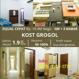 Jual Rugi.Rumah Kost 100 Kamar PENUH dkt Trisakti dan Untar, Grogol