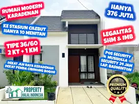 Rumah Modern Murah Karadenan Cibinong Bogor Siap Huni SHM IMB Pecah