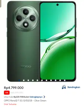OPPO RENO 12F 5G BISA CICILAN CUKUP PAKE KTP