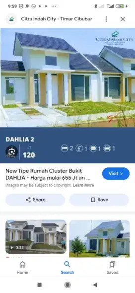 Di Jual atau Over Credit Rumah di Citra Indah City Jonggol