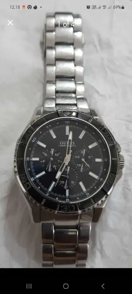 GUESS WATCH ORI, Full Stainless Steel, Vintage, Seri W0479-G1