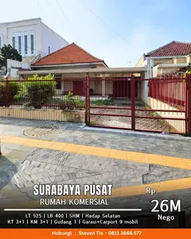 Rumah Komersial Jarang ada Jl. Kartini  Sby Pusat