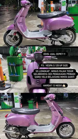 DIJUAL CEPAT VESPA S 125 UP SIZE