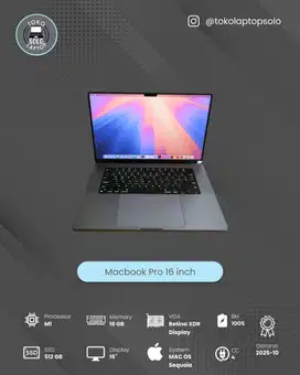 MACBOOK PRO 2021 16 APPLE M1 Ram 16GB SSD 512GB